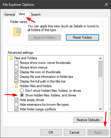 Spin Equity - Show hidden files, folders, and drives